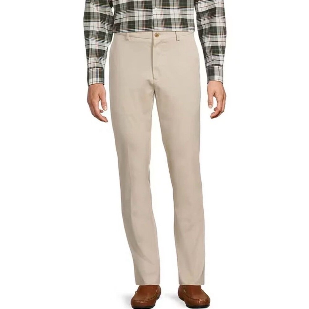 Hart Schaffner Marx Men’s SZ 42x30  Dress Chino Pants New York Fit Stone NEW